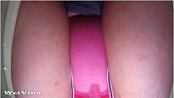 Pissing In Panties And Wetting Panties In Front Of The Toilet Camera