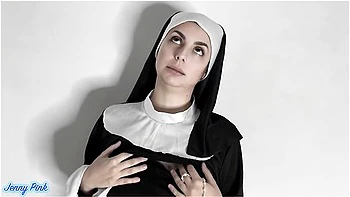 Busty Blasphemous Nun Gets Fucked And With A Titjob She Gets Covered Cum