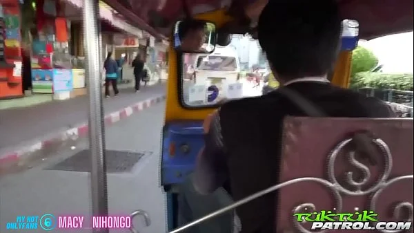Tuk Tuk patrol - Macy Nihongo takes farang dick
