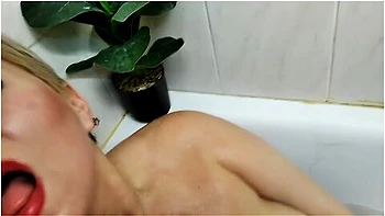 Mature Cocksucker In Bathroom! Sweet & Wild Moans With A Dick In Mouth And Rubbing Sperm On Her Tits