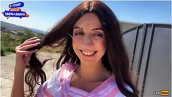 Cutie Katty West Gets Three Cocks In A Gangbang And Walks With Cum On Her Face Bukkake Cumwalk