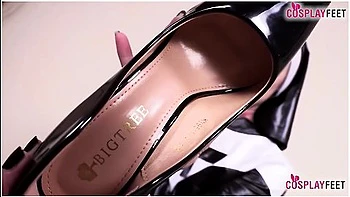 Horny Tattoed Italian Nun Denise Takes Off Her Pantyhose After Getting Horny, All The Time Talking T