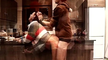 Skinny Brunette Magia Rosa Fucks in Kitchen While Friends Are Out - Amateur Blowjob & Pussy Eating