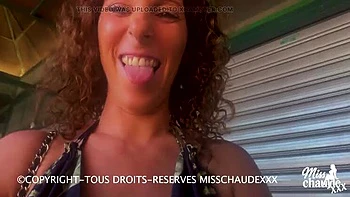 Misschaudexxx sucks big dick and gets fucked hard in outdoor cable car