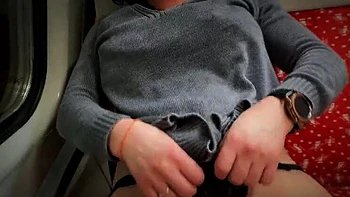 Amateur Brunette First Time Public Fuck on Train with Stranger - DedeDeville Squirting Orgasm