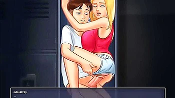 Summertime Alpha Bitch Fucked In Locker - Claustrophobic Sex With Car Toon