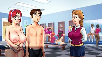 I Show Off My Huge Cock And Jenny With Large Tits Grabs My Dick Summertime Saga (jenny, Debbie, Anon)) With Car Toon