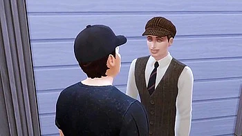 Car Toon In Spooky Sims Trailer - Hunk Fucks Stepbrother - 18 Year Old Twink - Cock Sucking - Halloween Sims