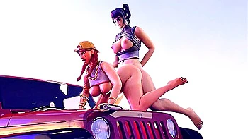 Hentai 3d And Anime Hentai - Aura Fucked By Futanari Crystal On Top Of The Car - Fortnite Full Hd 60 Fps
