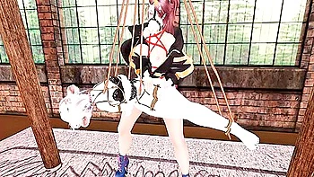 Car Toon, Anime Hentai And 3d Animated - Beautiful Furry Sissy Is Bound And Fucked By A Dickgirl In A Bdsm Room