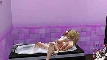 3d Animated - Love In Bathtub
