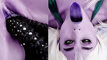 Elf Enjoys Sex With Slippery Long Tentacles