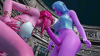 Elven With Futa Cock Cum On Face And Big Tits Of A Beautiful Girl After Sex