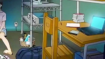 Her breasts are rubbed and touched, and her thighs are rubbed against each other.