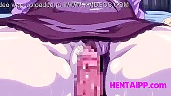 She takes out her big tits and plays with her dick, then puts it in cowgirl position and cums inside her.