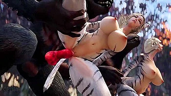 Two Catgirl Fake twin Step sisters Fucked By Two Werewolves 2