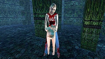 Human Female And Zombie