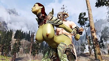 Adorable Orc Warrior Enjoys Nordic Warriors Big Dick 1