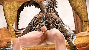 Argonian Girl Gangbanged And Creampied By Werewolf And Man