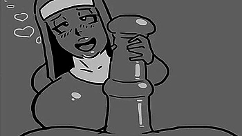 3d Animation - Hot Keycock Nun - 1
