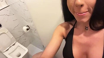 German Princess Caramella Del X Tramples Slave in Shower - Amateur Femdom Foot Fetish with Huge Tits