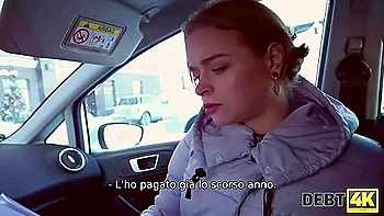 Hottie Calibri Blows Agent In His Car - Calibri Angel