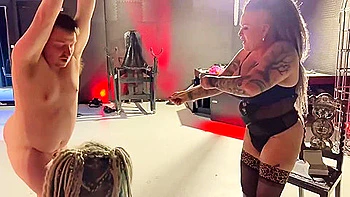 Mistresss Shooting 100 Rubber Bands At Slave