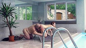 Candy Red - Ginger Cutie Drinks Old Cum Hd Video