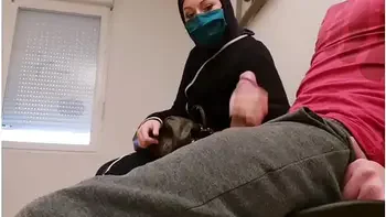 Pervert doctor puts a hidden camera in his waiting room, this muslim slut will be caught red-handed with empty French ball