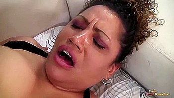 Brunette In A Fishnet Outfit And High Heels Gets Her Pussy Plowed