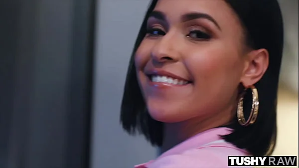 TUSHYRAW Pretty & petite model loves a cock deep in her ass