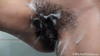 Kittyfall has a sexy and soapy shower today - WeAreHairy