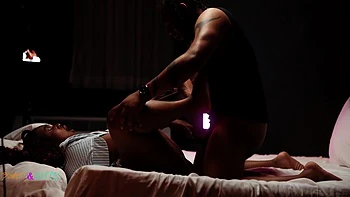 Cute Ebony Gets Her Face Covered In Cum And Then Fucked All Night