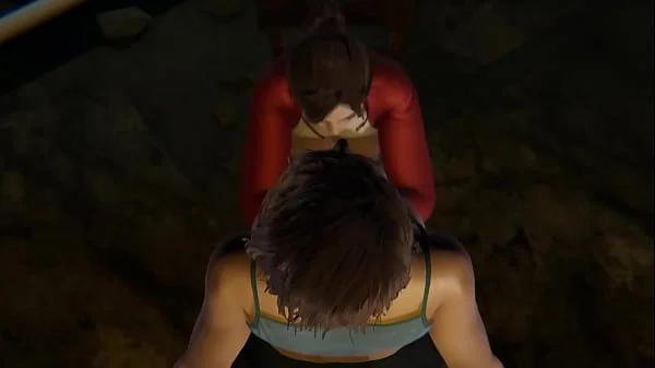 Futa Resident Evil - Claire Redfield gets creampied by Jill Valentine - 3D Porn