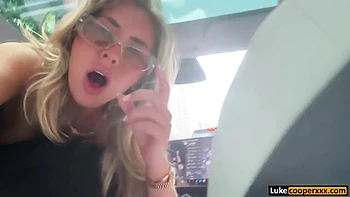 Bonnie Blue Picked Up And Banged In Self Driving Tesla - Luke Cooper