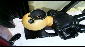 Bondage Domination for a Slave in Latex Dress