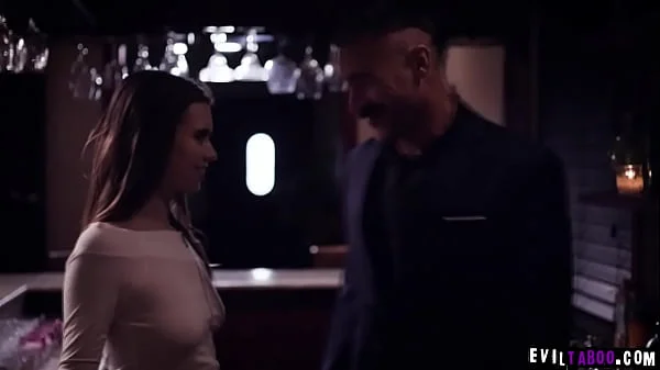 Sexy waitress Jill Cassidy noticed this hot married boss Charles Dera in a bar and seduces him and they started a hot sex in the bathroom.