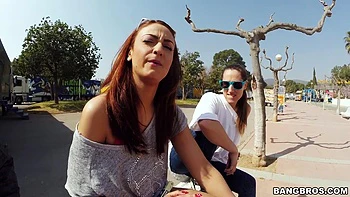 Big Tit Brunette Gets Fucked in Public