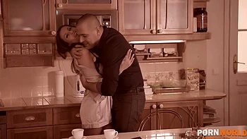 A Chef's Choice - Busty Glamour Goddess Titty Fucked In Kitchen