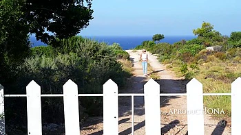 Wetting Her Jeans On A Bare Foot Hike