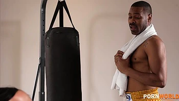 Busty Body Painted Babe Kira Queen Takes A Pounding From BBC Boxing Trainer GP2485