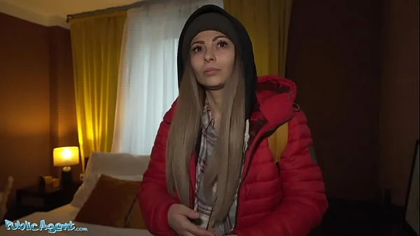 Public Agent Dominno and her Big Tits Fucked in Hotel Room