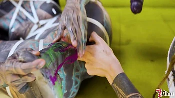 Ceci Milkymouzz And Lily Lu - Alternative Tattoo Teens 18+ Fucking Each Other With Crazy Toys