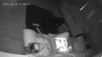 Babysitter Caught Masturbating on Couch with Wife Vibrator Hidden Cam