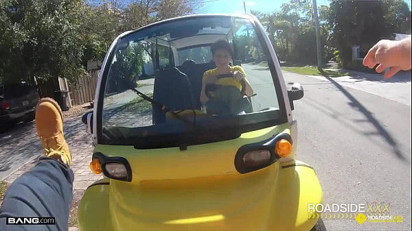 Roadside - Short Haired Redhead Gets Fucked By Mechanic's Big Cock