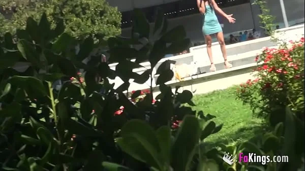Stranded babe fucks her way out of her situation