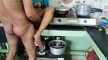 Indian House Maid Fucking in Kitchen Slap Role Play with Amateur MILF Wonder