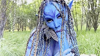 Avatar Monika Foxxx Has Fun With Big Dildos In Nature