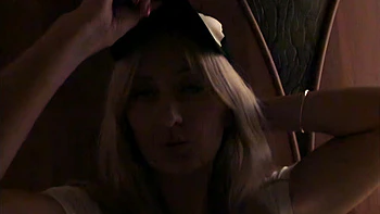 Filthy college slut bends over the lavatory to piss