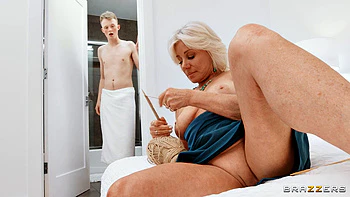 GILF Makes His Cock Cozy